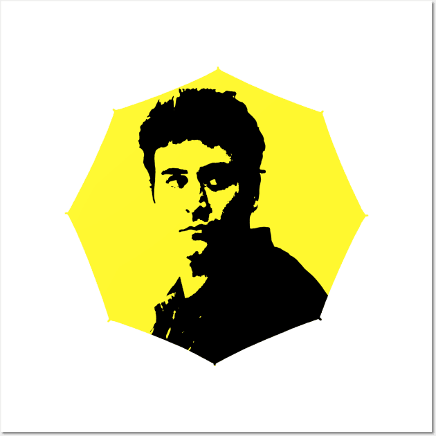 Yellow Umbrella Ted Wall Art by MinimalistTShirts